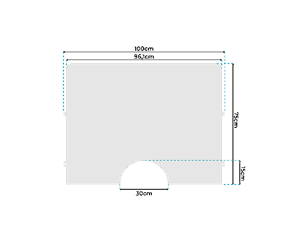Niesschutz, Hygienewand für Geschäfte, Gastronomie, Hotels