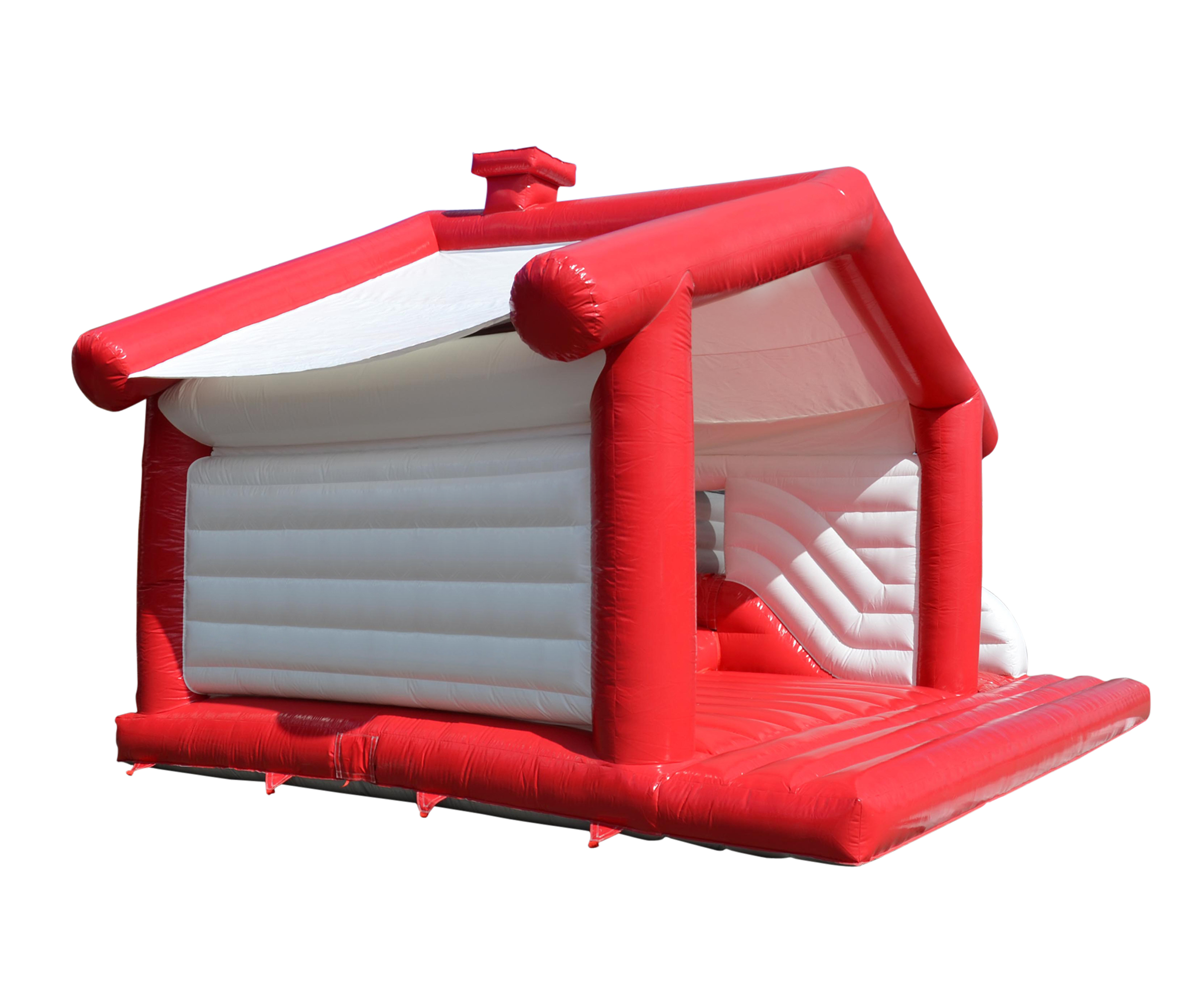 Hüpfburg großes Haus, mit Rutschbahn