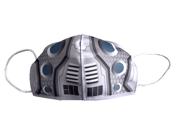 Infektionsschutzmaske - Motiv Robot silver 