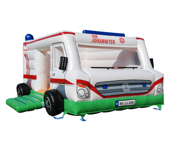 Hüpfburg Rettungsfahrzeug Johanniter