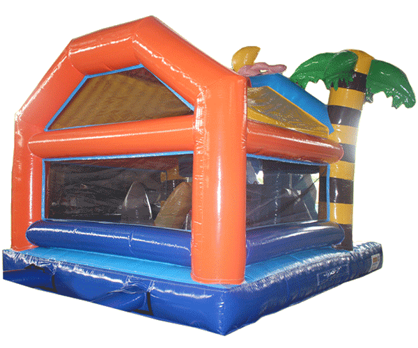 Figuren-Hüpfburg Surfer mit Rutsche