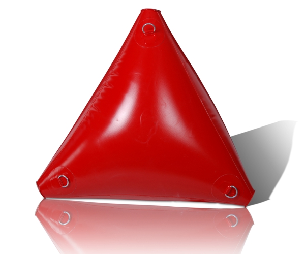 Aufblasbare Boje Dreiecksform, Werbeartikel bedrucken