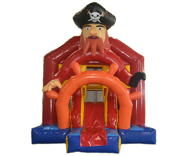 Figuren-Hüpfburg Pirat mit Rutsche