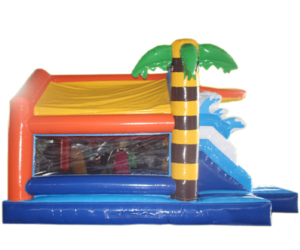 Figuren-Hüpfburg Surfer mit Rutsche