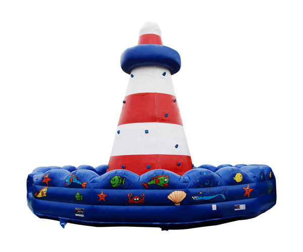 Kletterberg "Kletter-Leuchtturm" mit Löchern als Griff zum Klettern