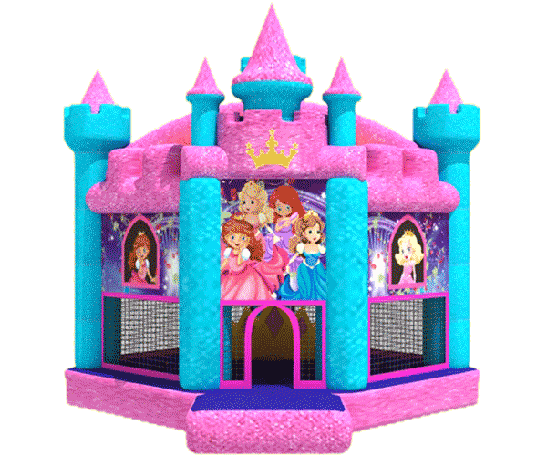 Hüpfburg Glitzerschloss Prinzessin
