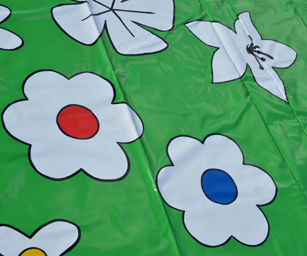 Unterlegplane mit Motiv "Blumen", PVC 680g/qm