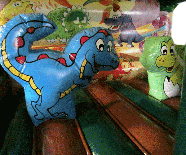 Hüpfburg Urzeit-Dino mit Rutsche