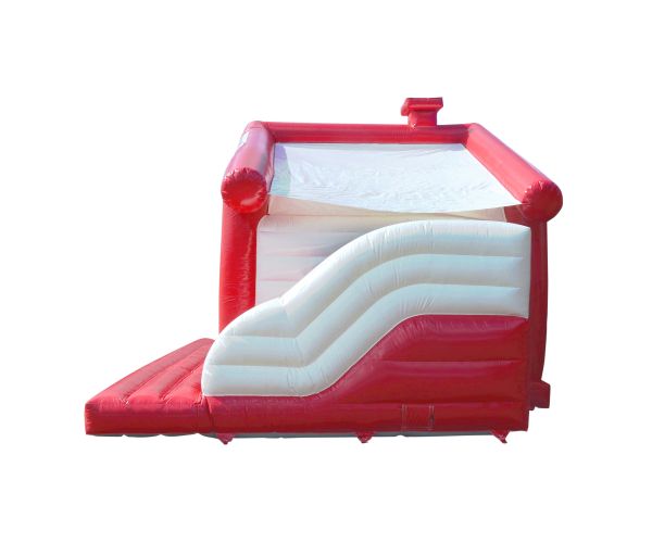 Hüpfburg großes Haus, mit Rutschbahn