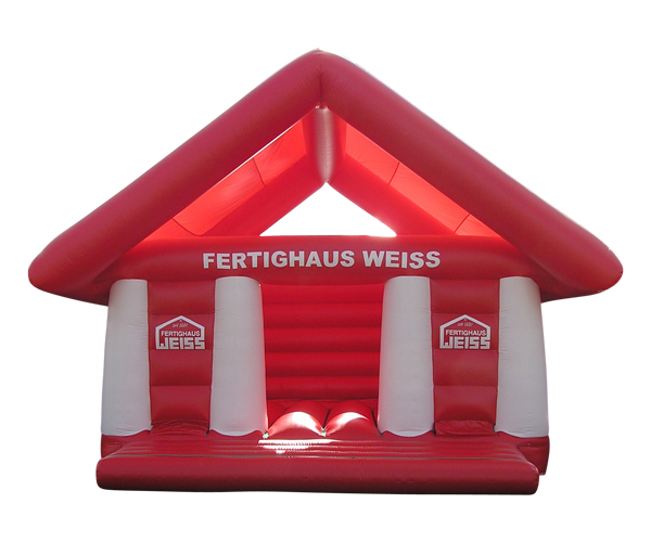 Hüpfburg Fertighaus Weiss