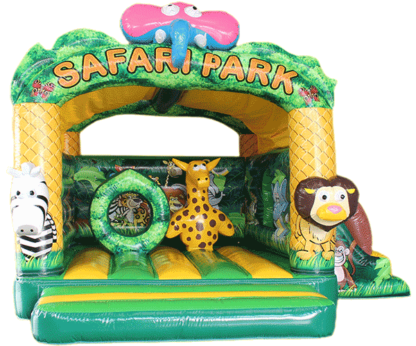 Hüpfburg Form A Safari-Park mit Rutsche